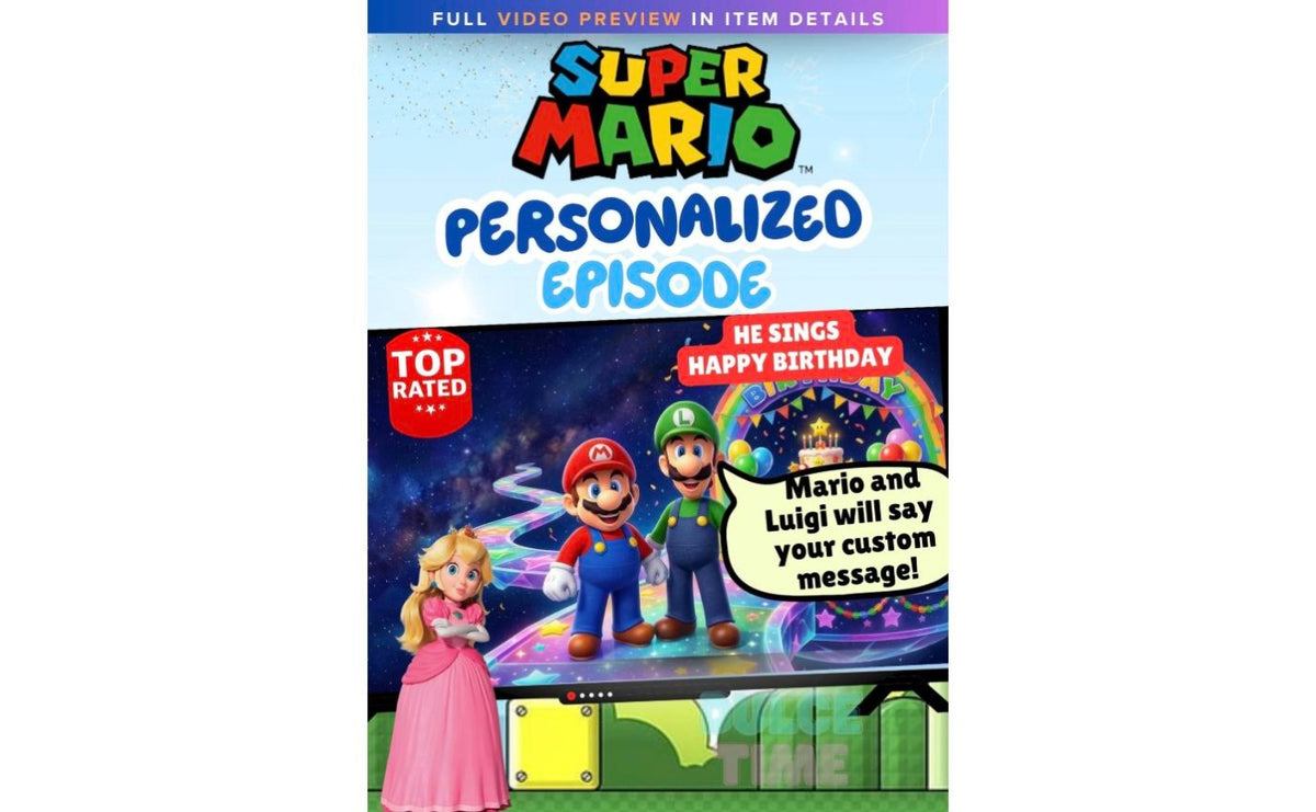 Super Mario and Luigi Custom Personalized Video Message