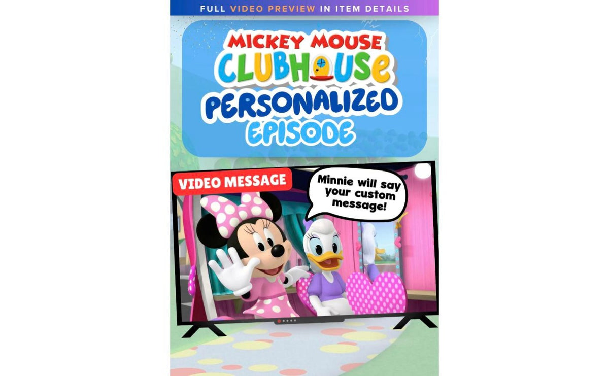 Minnie Mouse Clubhouse Custom Personalized Video Message