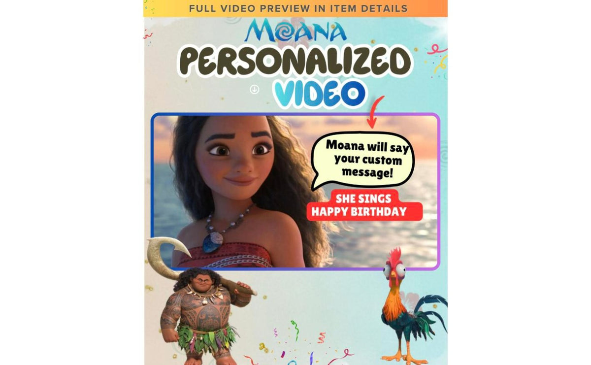 Moana Custom Personalized Video Message