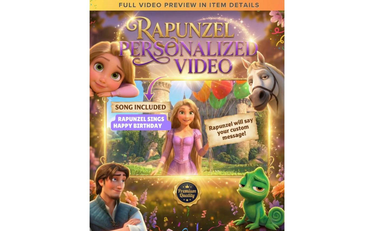 Rapunzel Custom Personalized Video Message