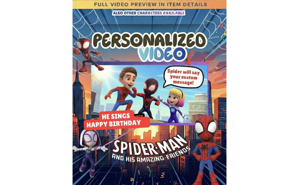 Spider-Man and His Amazing Friends Custom Personalized Video Message